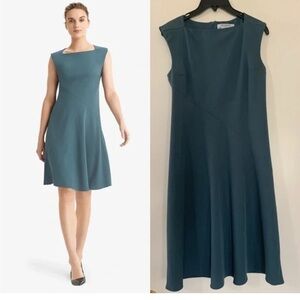 MM Lafleur Classic Sleeveless A-Line Dress - Dark Teal/green size 10